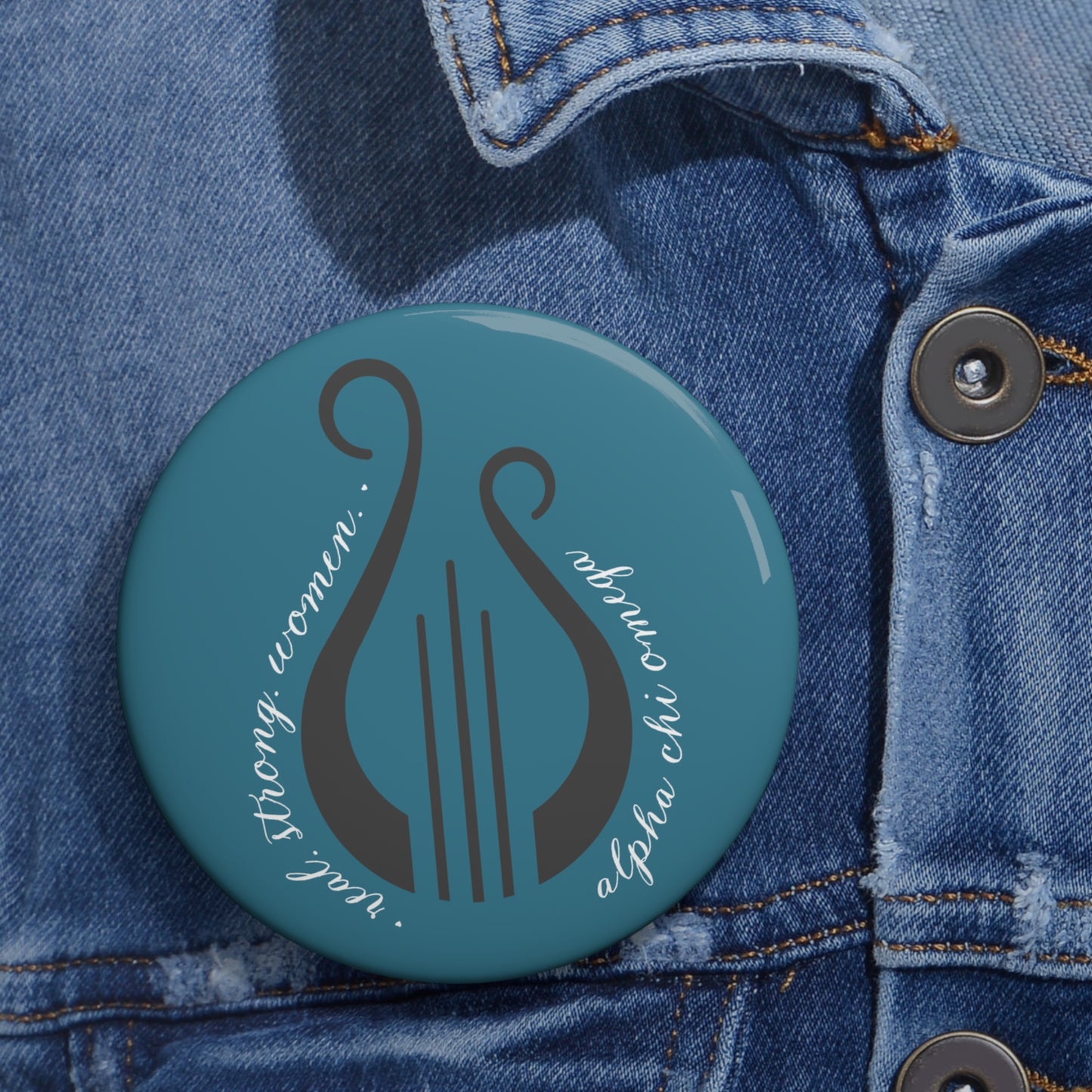 Alpha Chi Omega Lyre Button