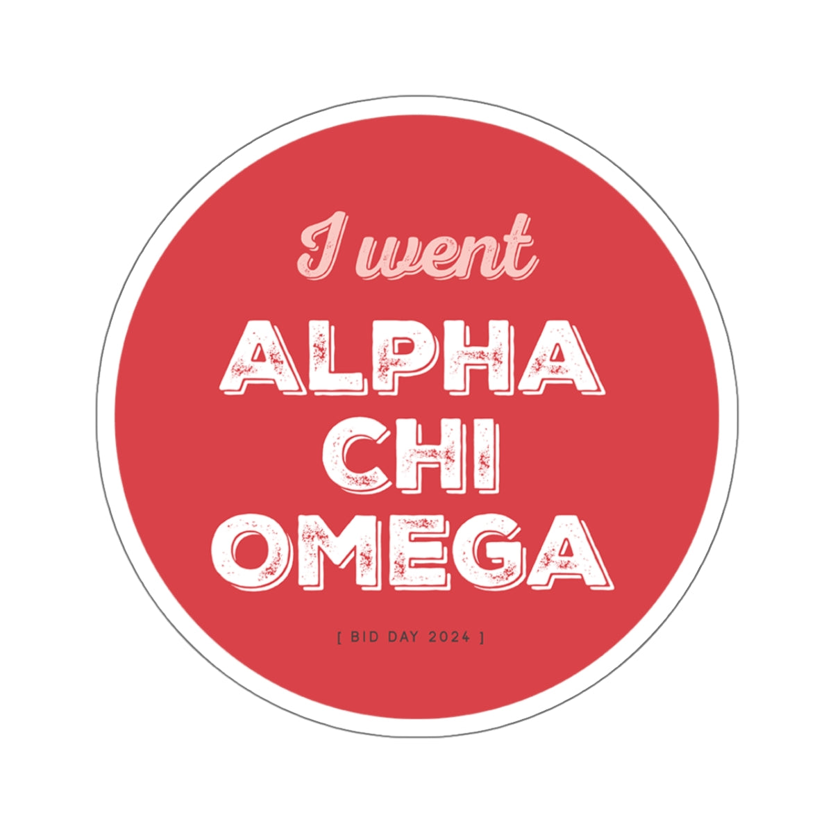 Alpha Chi Omega Bid Day Sticker