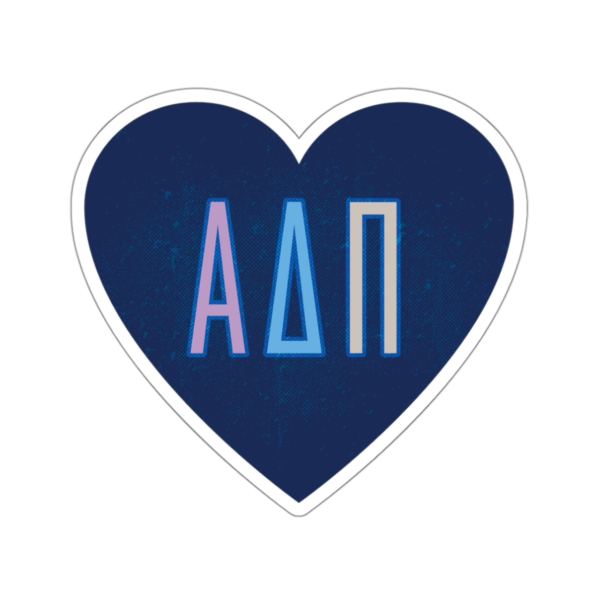 Alpha Delta Pi Heart Sticker