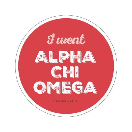 Alpha Chi Omega Bid Day Sticker
