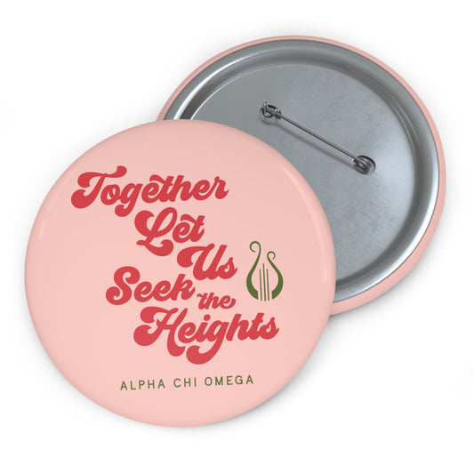 Alpha Chi Omega Open Motto Button