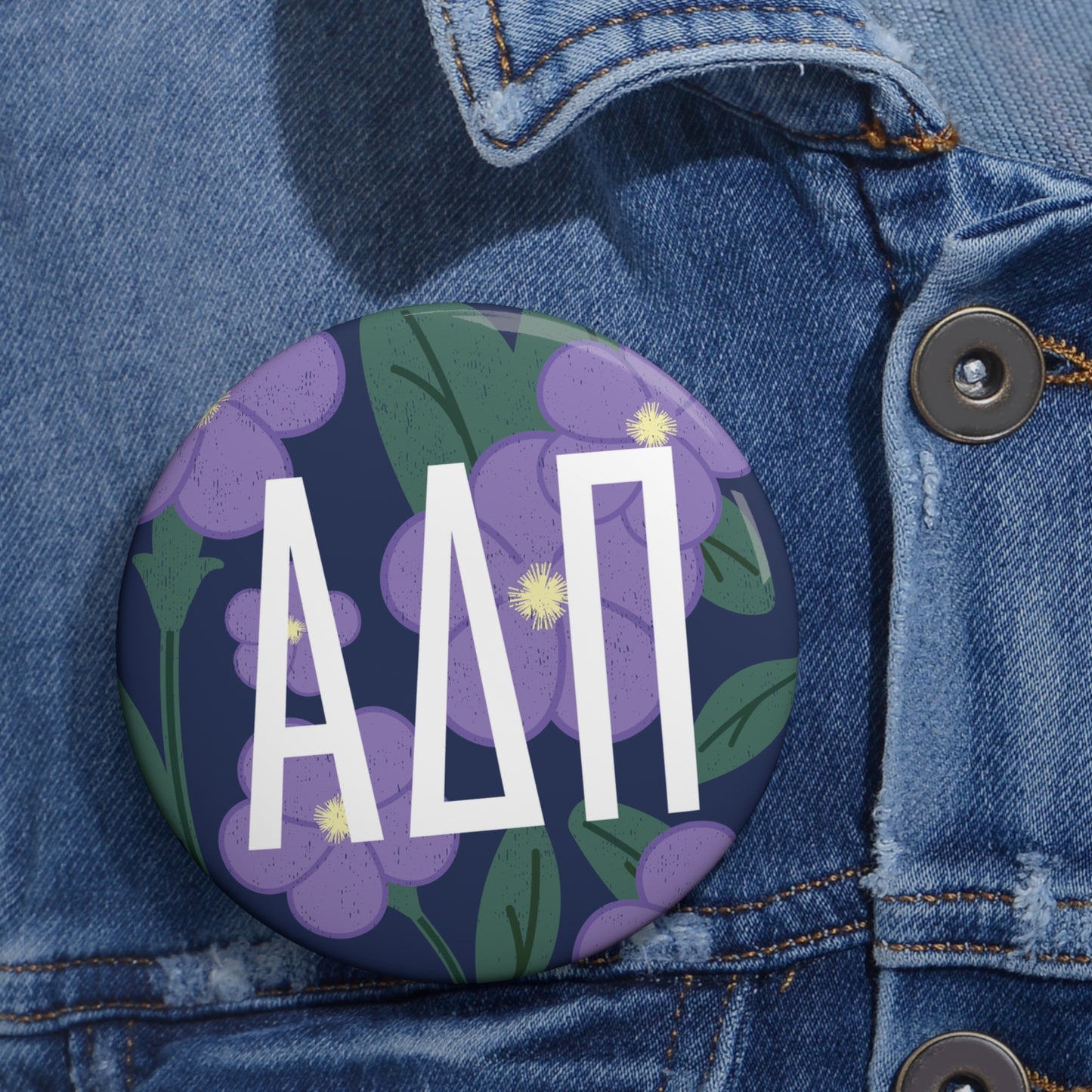 Alpha Delta Pi Flower Button